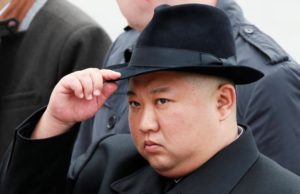 North Korean leader Kim Jong Un attends a wreath laying ceremony at a navy memorial in Vladivostok